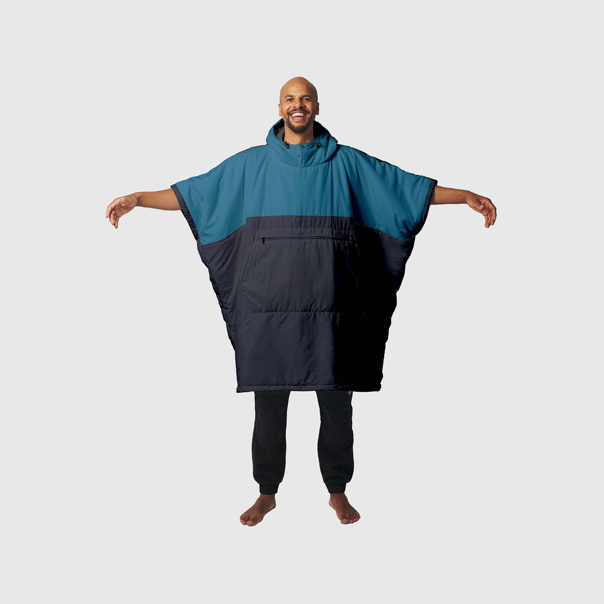 VOITED Trooper Outdoor Premium Poncho-Blanket - Blue Steel / Graphite Blankets VOITED EU 