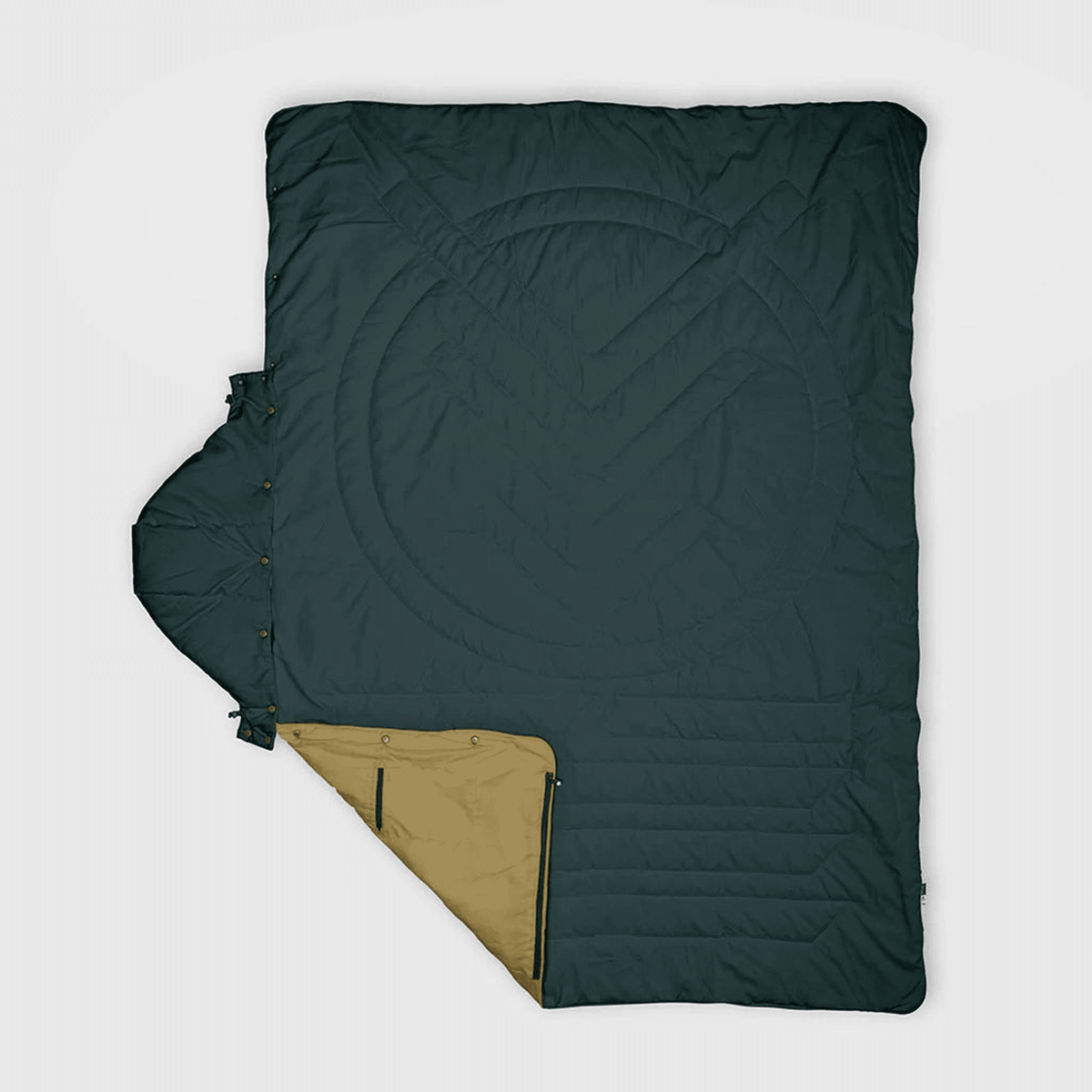 VOITED Recycled Ripstop Travel Blanket - Green Gabels / Dusty Sand Blankets VOITED 